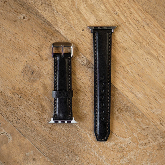 Legacy Apple Watch Leather Strap (Raven Black)
