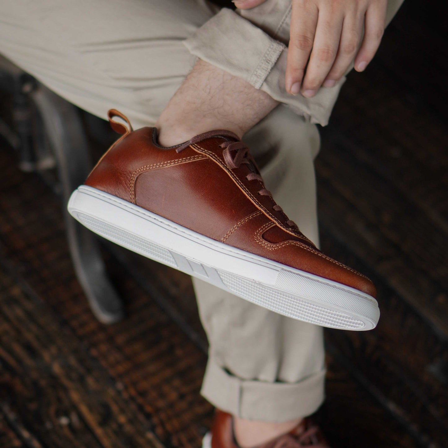 Brooklyn Low Top Sneakers (Saddle Tan)