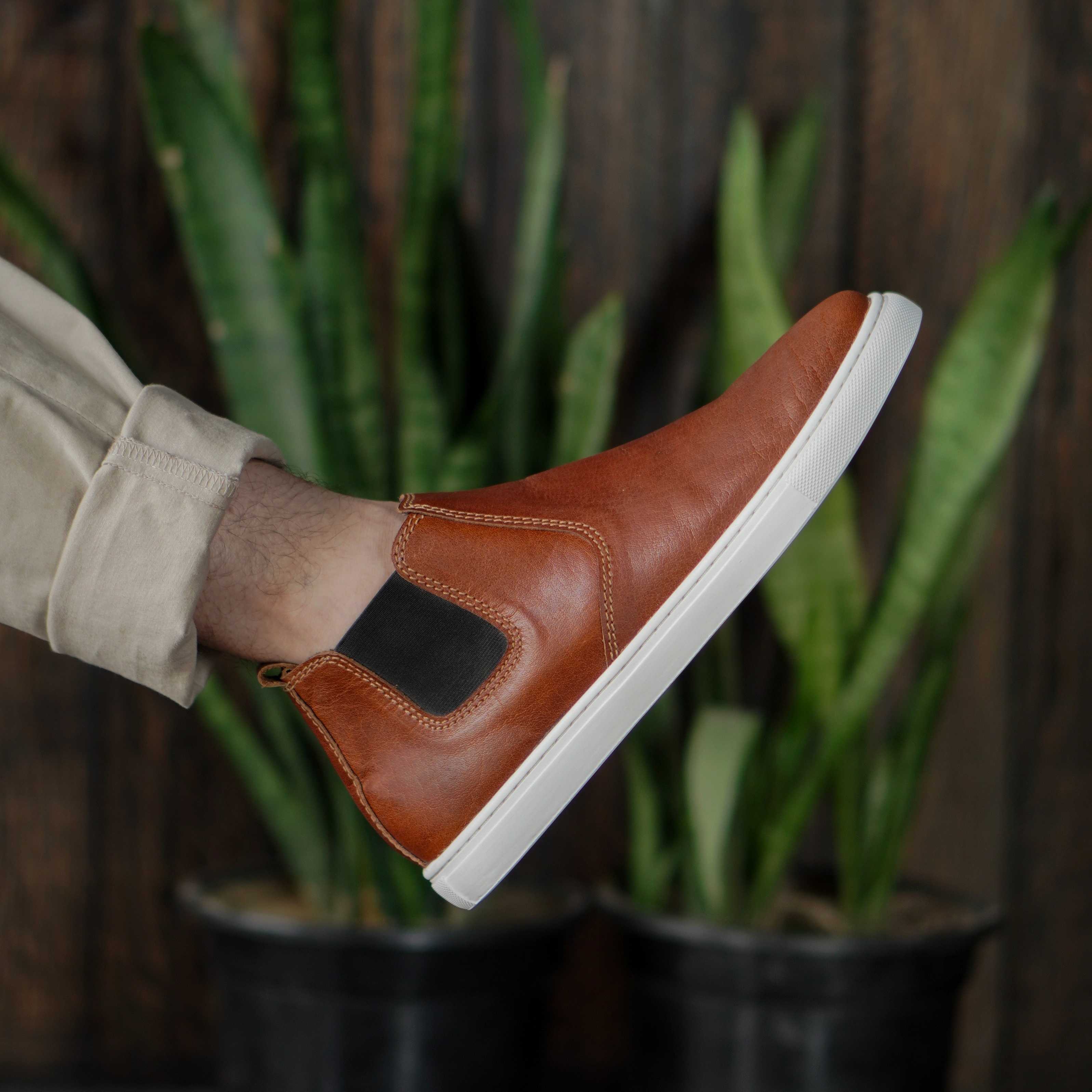 Chelsea Sneakers Saddle Tan Craft Glory International