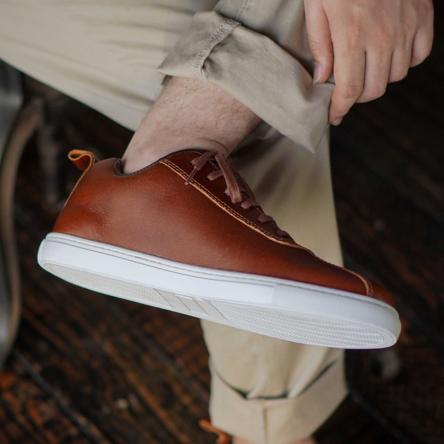 Austin Low Top Sneakers (Saddle Tan)