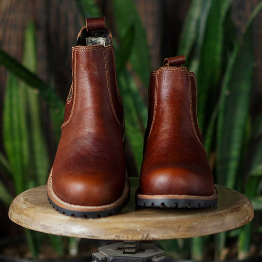 Chelsea Explorer Leather Boots 6" (Saddle Tan) Goodyear Welted