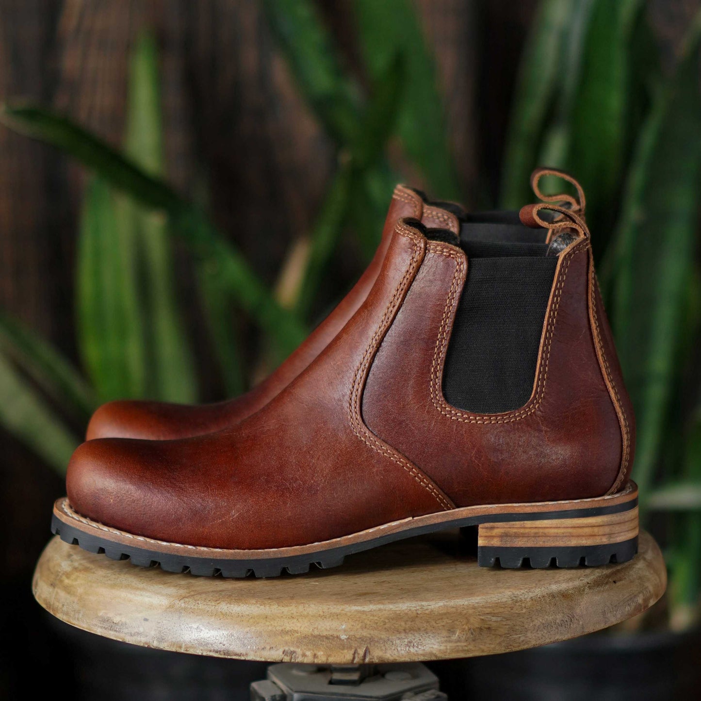 Chelsea Explorer Leather Boots 6" (Saddle Tan) Goodyear Welted