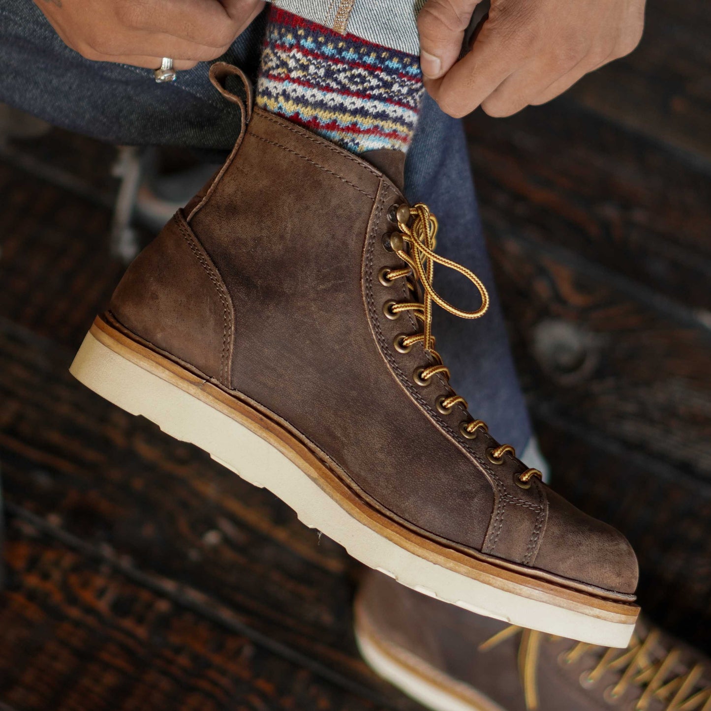 Monkey Boots 6" (Vintage Brown) Goodyear Welted