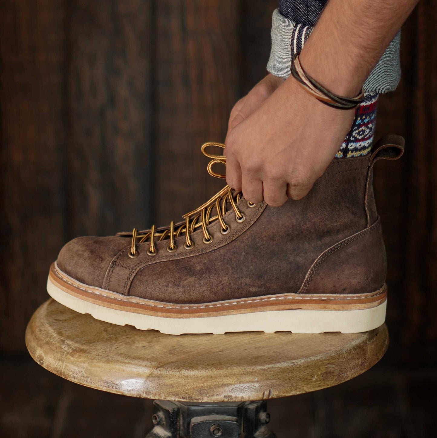 Monkey Boots 6" (Vintage Brown) Goodyear Welted