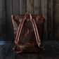 Legacy Roll Top Backpack (Saddle Tan)