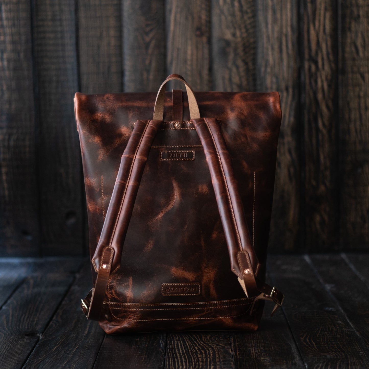 Legacy Roll Top Backpack (Saddle Tan)
