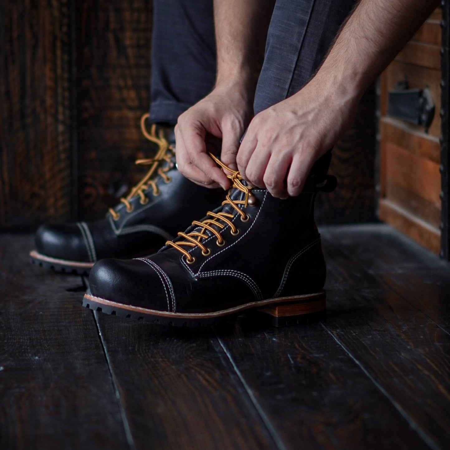 Ranger Boots 6" (Raven Black) Goodyear Welted