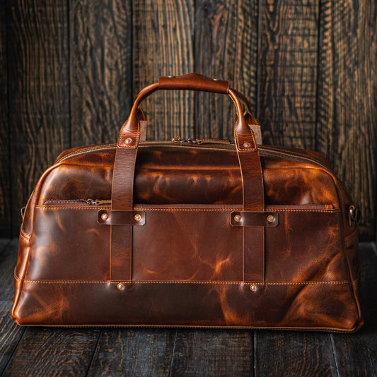 leather duffle bag