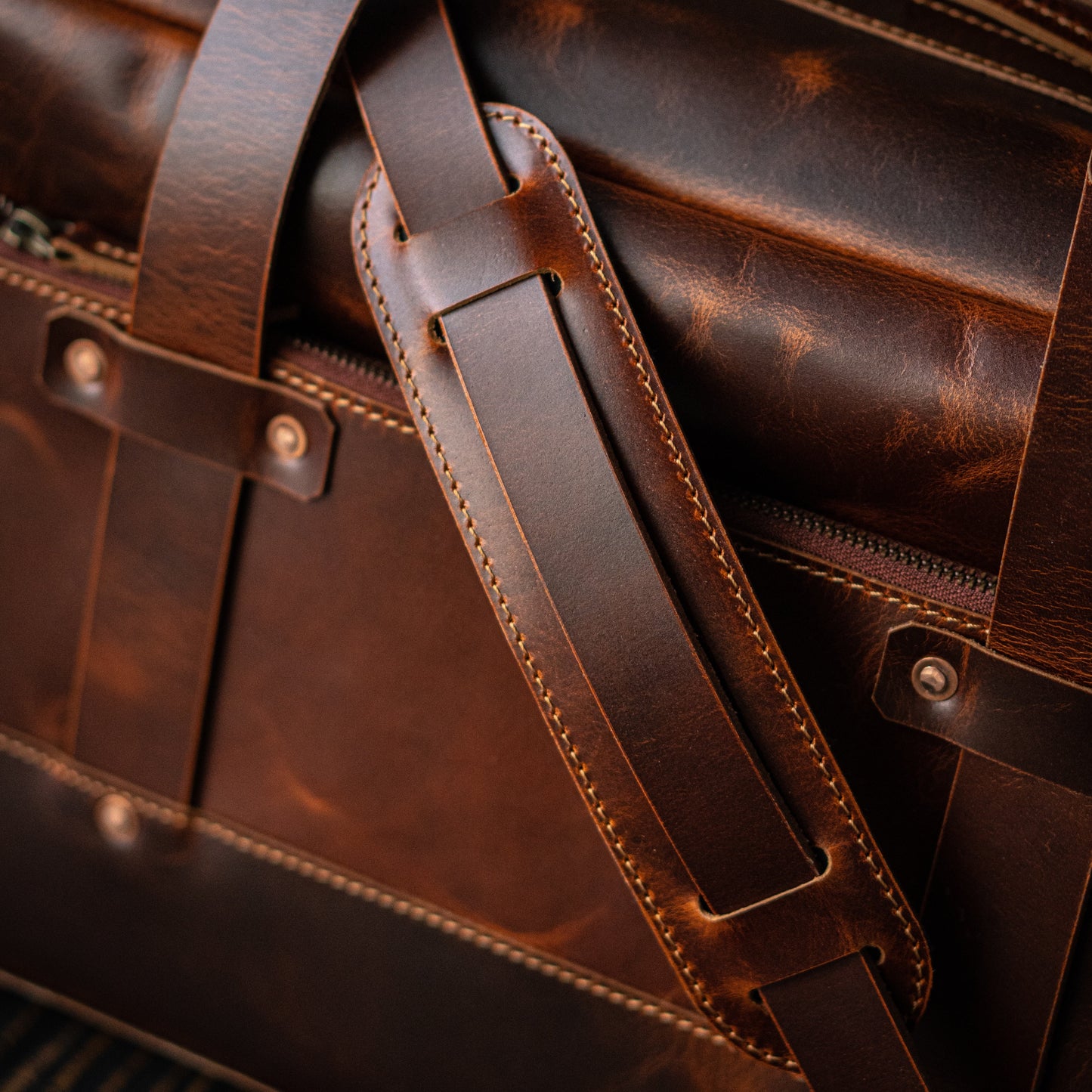 leather duffle bag