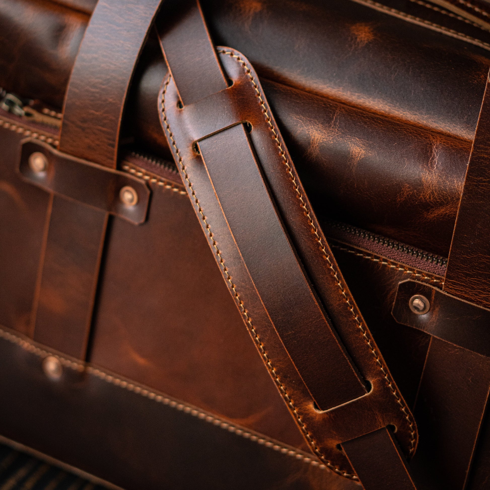 leather duffle bag
