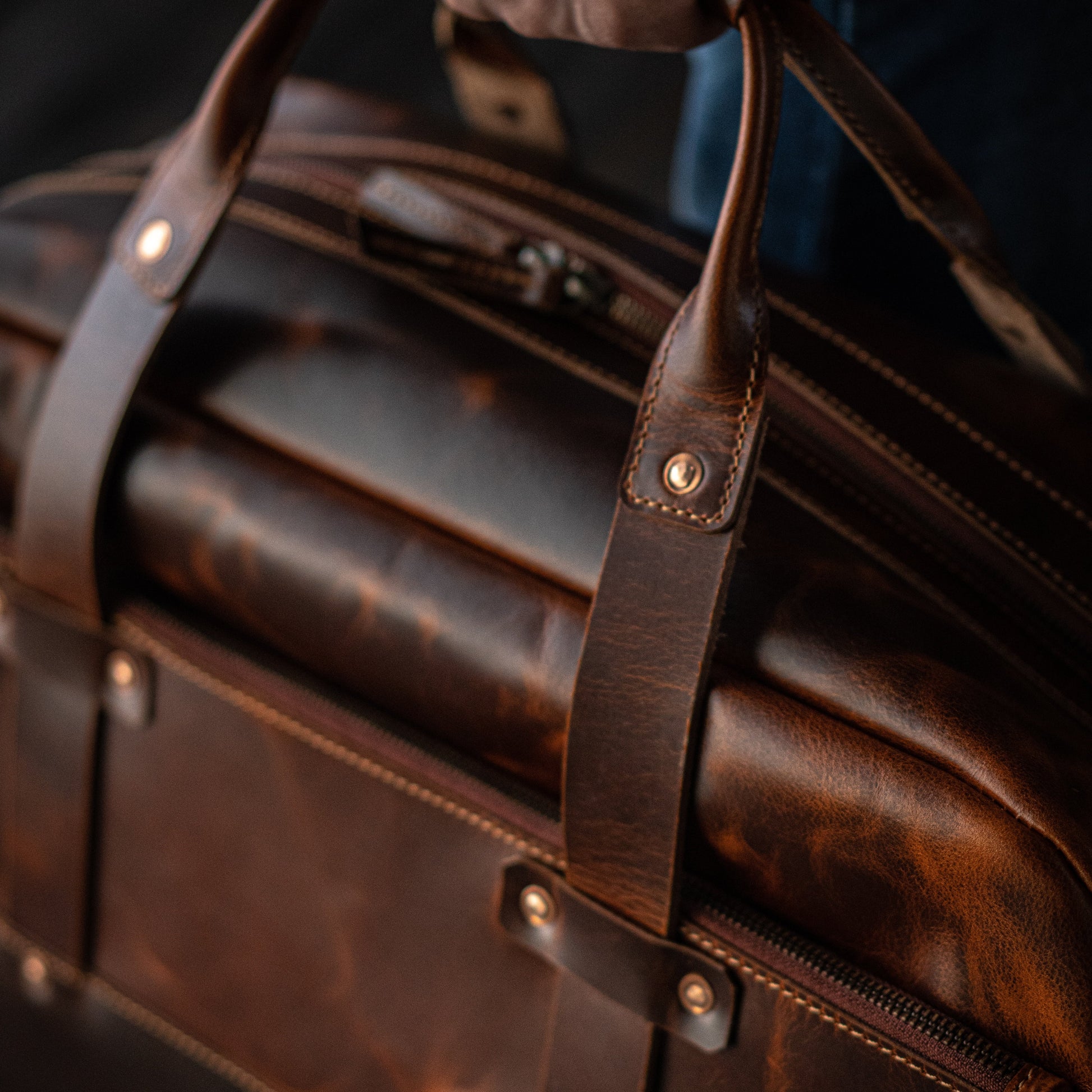 leather gym duffle bag