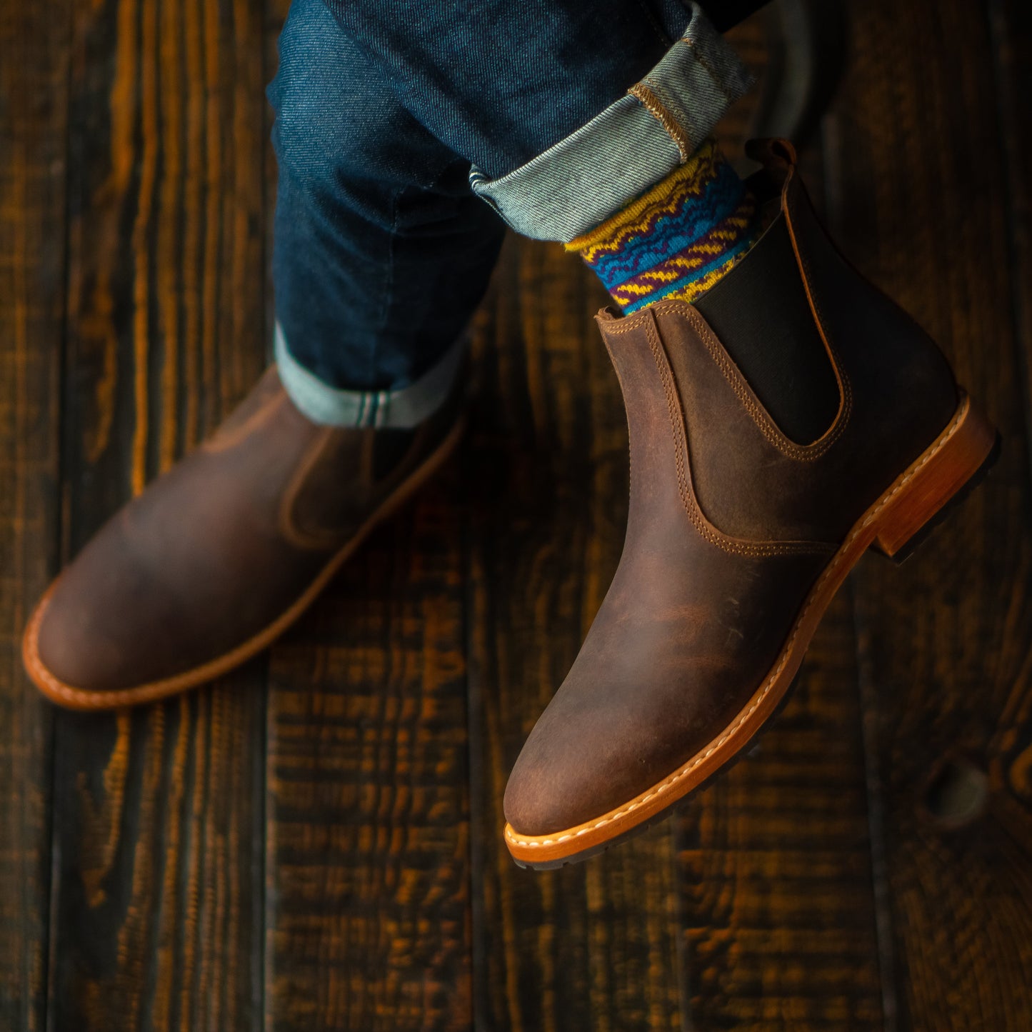 Chicago Chelsea Boots 6" (Vintage Brown) Goodyear Welted