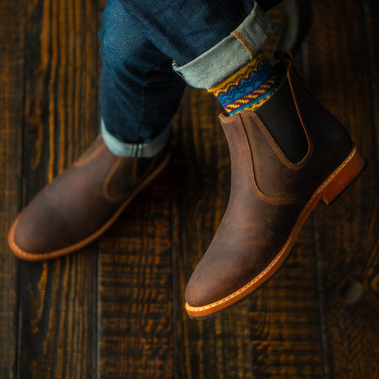 Chicago Chelsea Boots 6" (Vintage Brown) Goodyear Welted