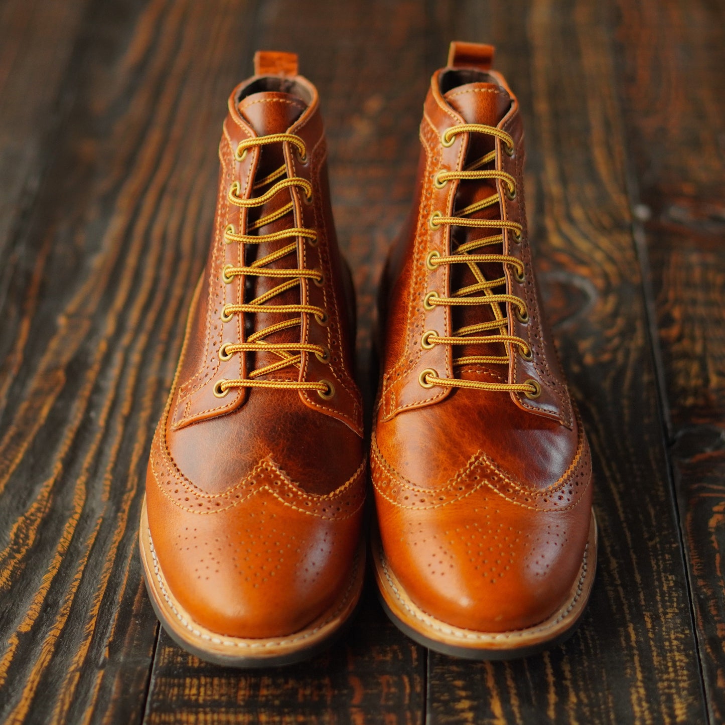 Long Wing Brogue 6" (Saddle Tan) Goodyear Welted