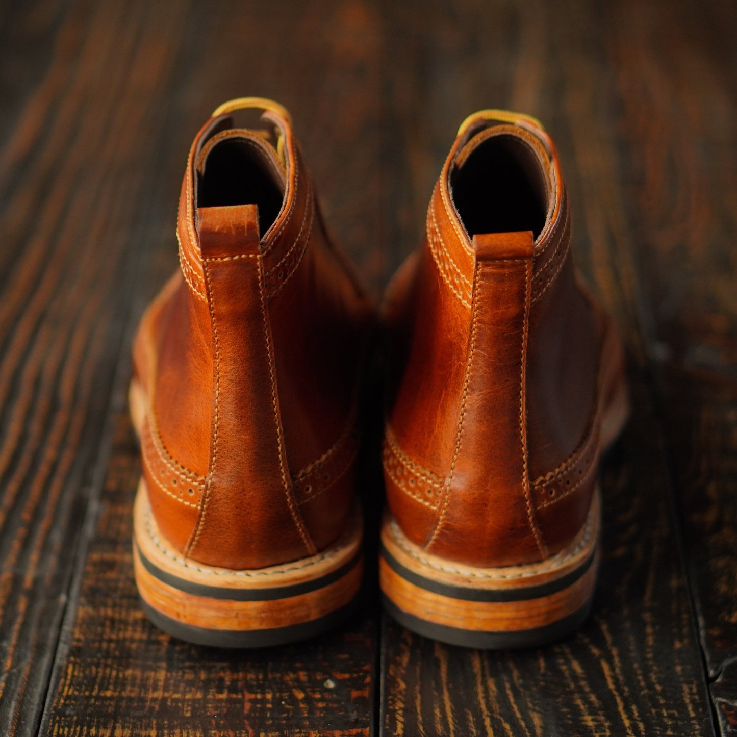 Long Wing Brogue 6" (Saddle Tan) Goodyear Welted