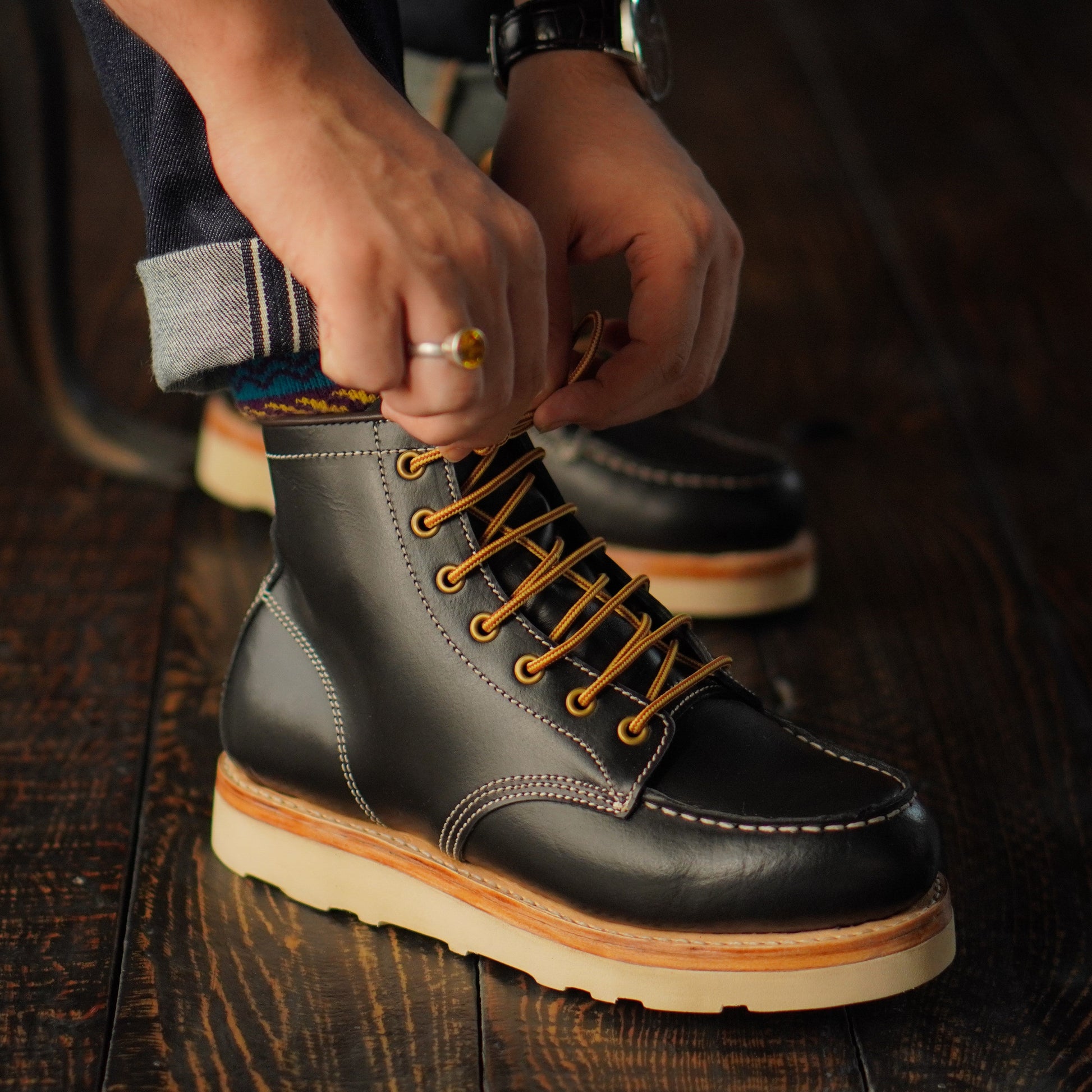 Moc-Toe Leather Boots 6