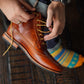 Long Wing Brogue 6" (Saddle Tan) Goodyear Welted