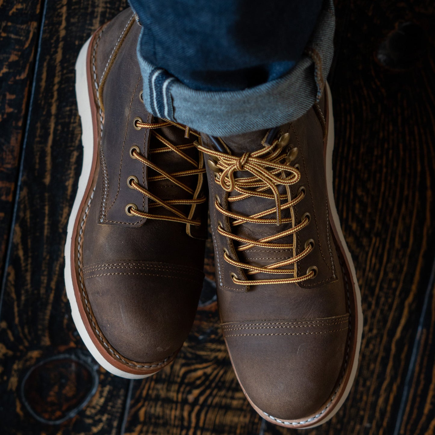 Ranger Scout Toe Cap 6" (Vintage Brown) Goodyear Welted