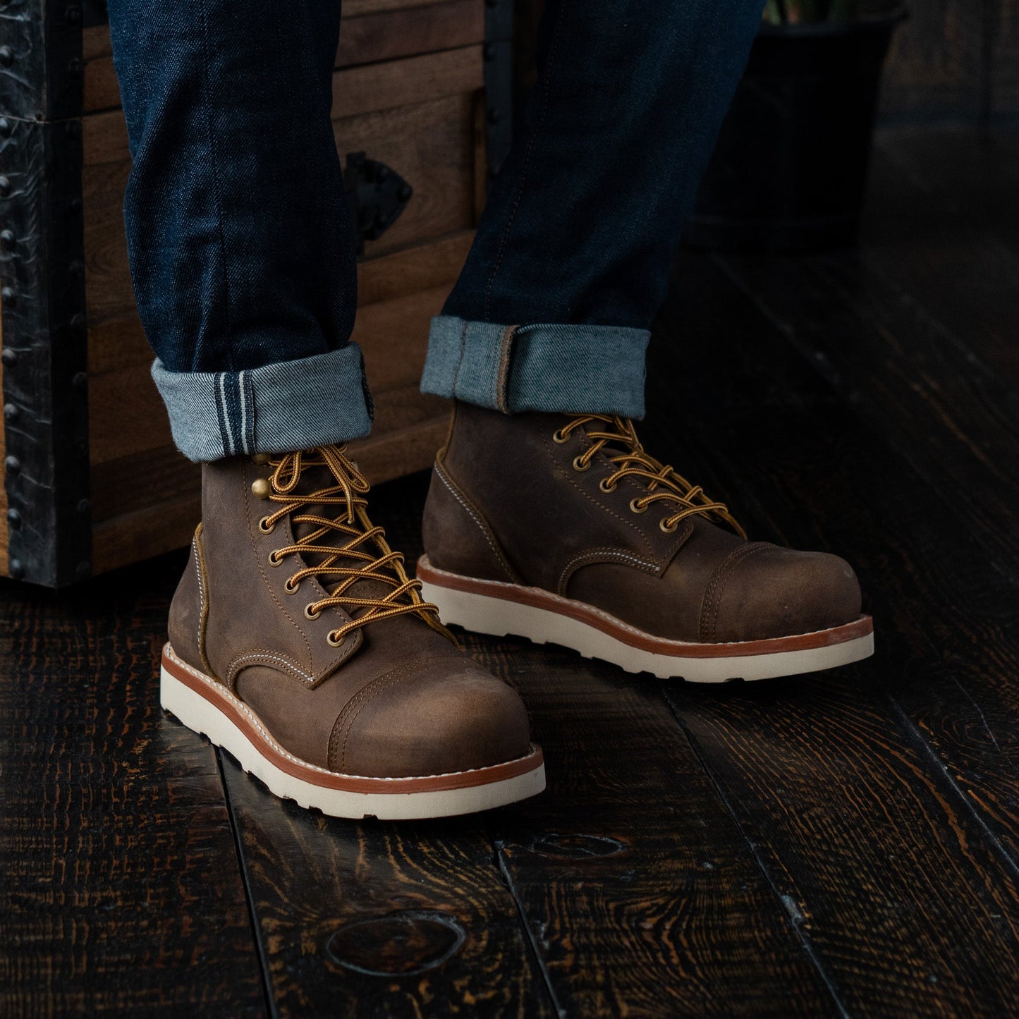 Ranger Scout Toe Cap 6" (Vintage Brown) Goodyear Welted