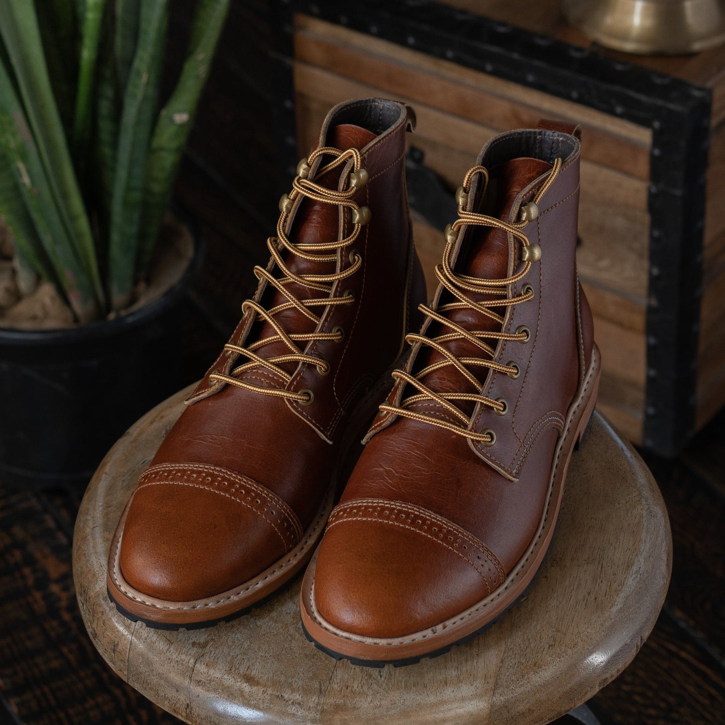 Legacy Toe Cap Boot 6" (Saddle Tan) Goodyear Welted