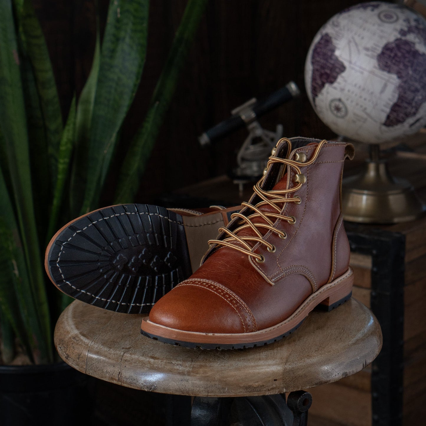 Legacy Toe Cap Boot 6" (Saddle Tan) Goodyear Welted