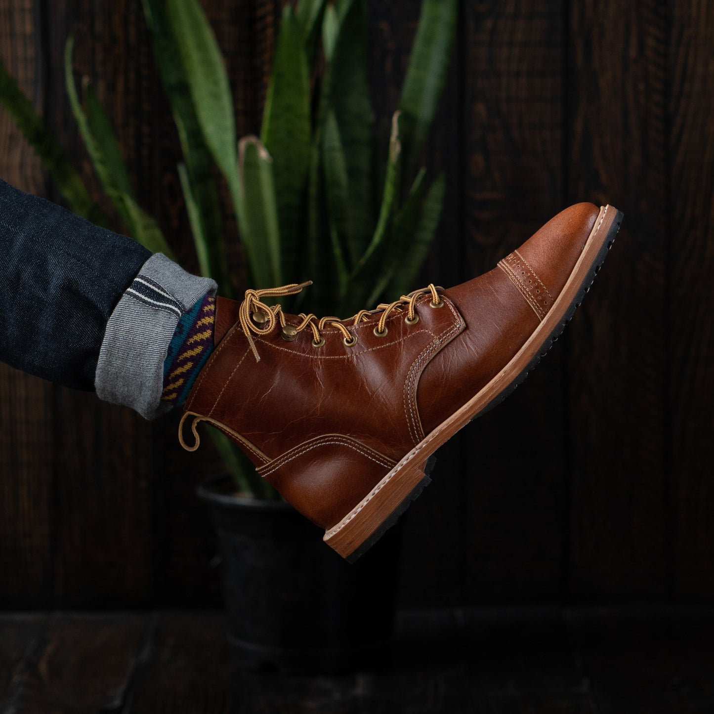 Legacy Toe Cap Boot 6" (Saddle Tan) Goodyear Welted