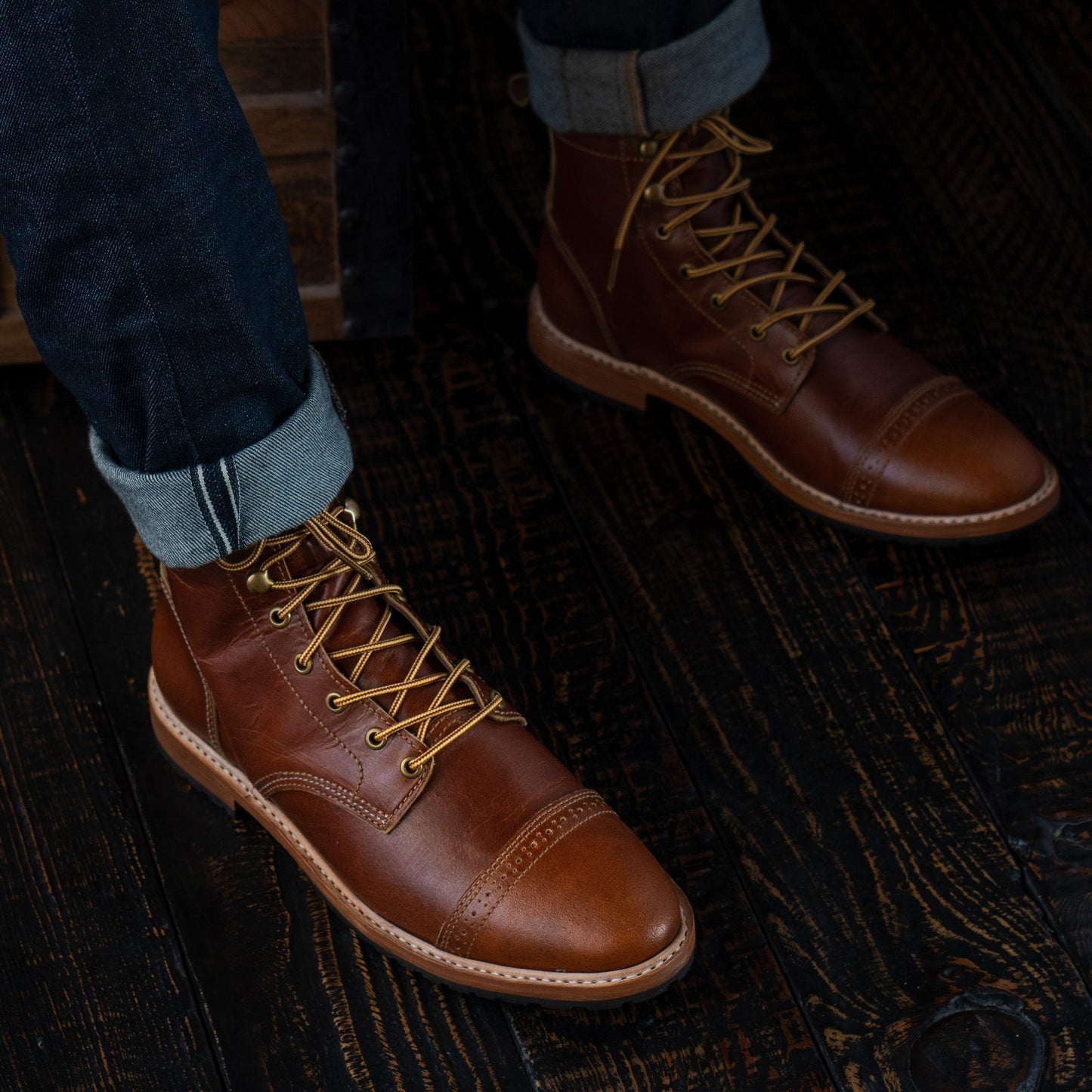 Legacy Toe Cap Boot 6" (Saddle Tan) Goodyear Welted