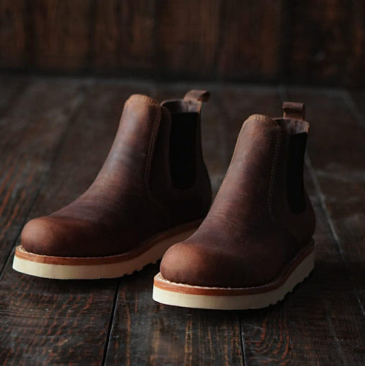 Chelsea Leather Boots 6" (Vintage Brown) Goodyear Welted