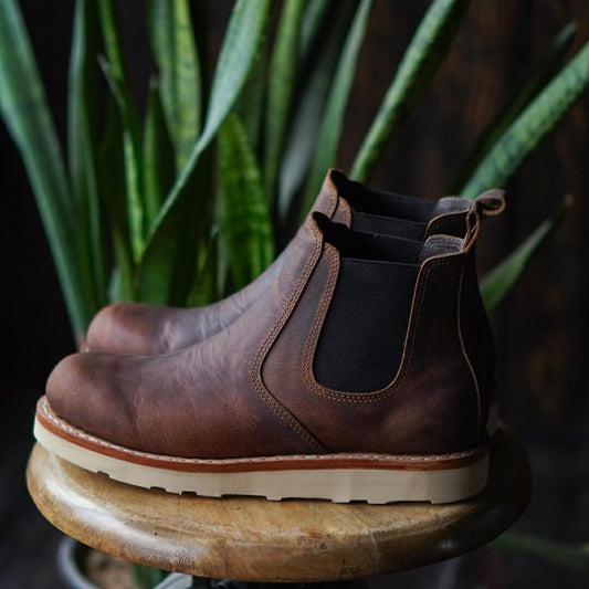 Chelsea Leather Boots 6" (Vintage Brown) Goodyear Welted